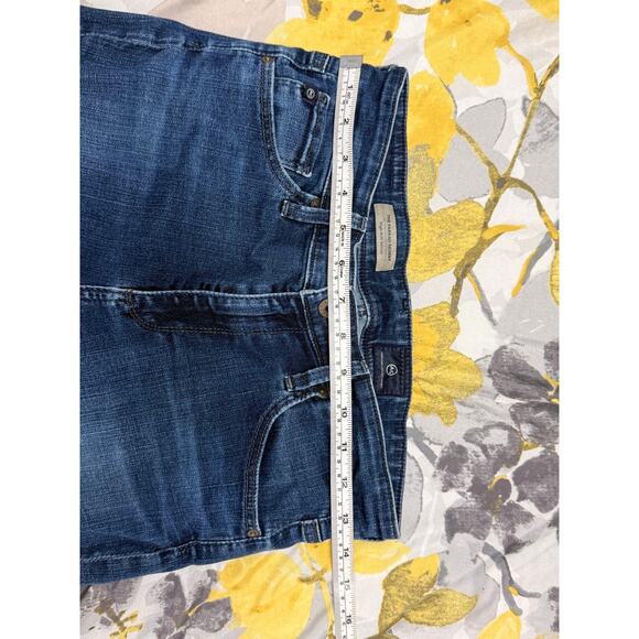 AG Adriano Goldschmied Straight Leg Jeans Button Fly Dark Wash 25